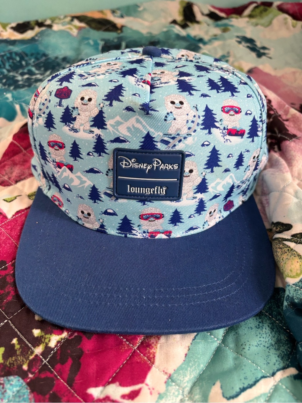 Loungefly Pop! Snapback Hat in Navy and Light Blue